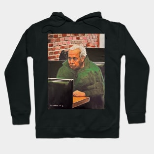 Portrait of Man in Pizzeria Hoodie